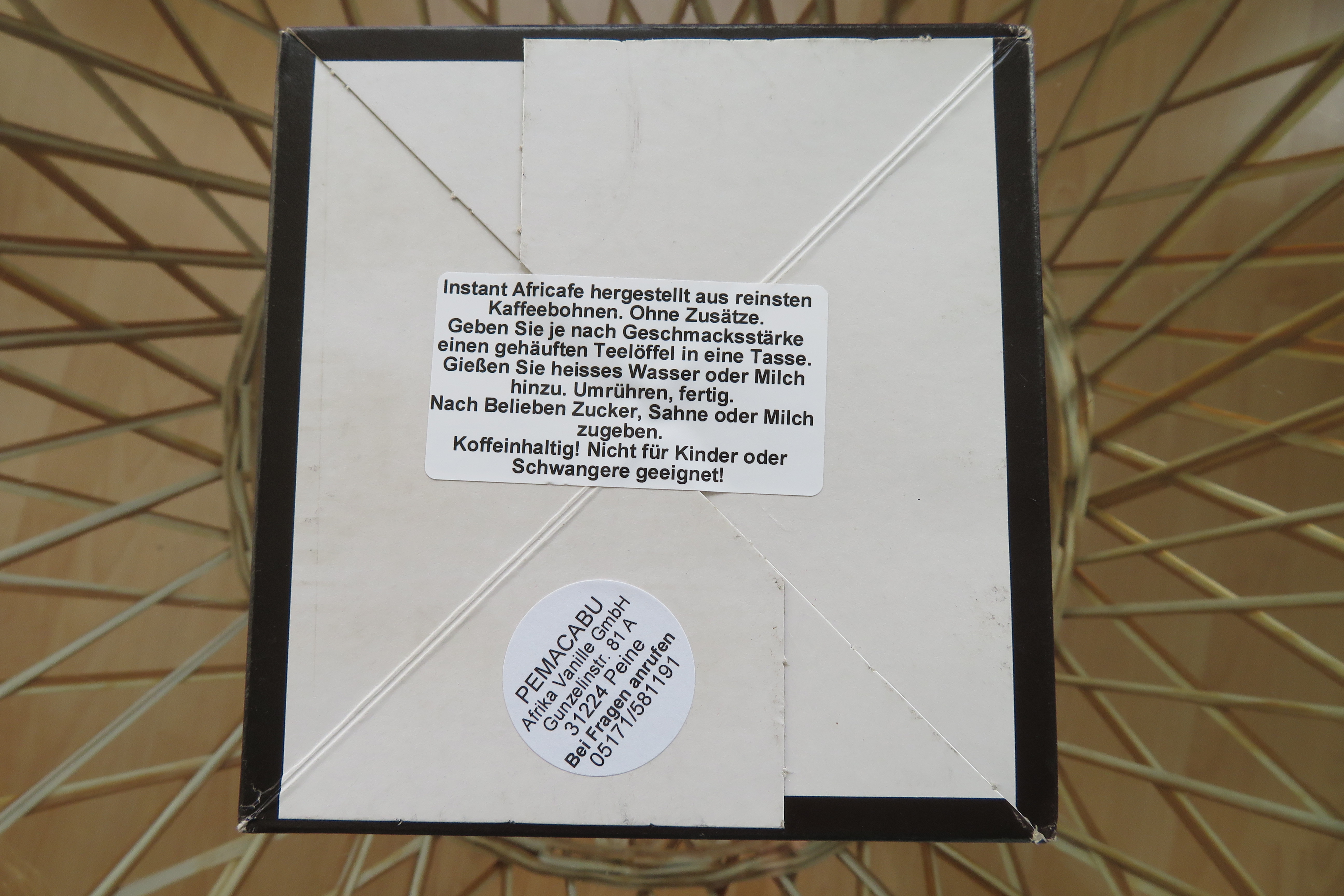 Africafe Beutel je 1,6 g, der Instant-Kaffee aus Tansania in 50 Beutel/ Verpackung